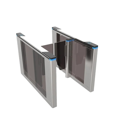 kupować High End Ultra Slim Swing Flap Gate Kontrola dostępu RFID Szklana bariera Kołowrót dla pieszych online manufacture