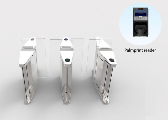 kupować Białego marmuru serwo-przerzucająca brama kontroli dostępu z hartowanym szkłem 1500*300*980 online manufacture
