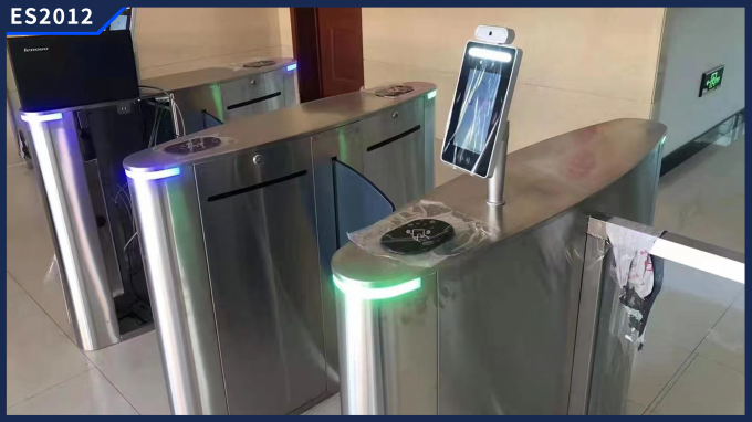 Access Control Stainless Steel Flap Barrier Gate for Fast Passage in Office Building Area 0