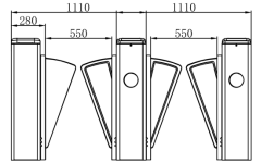 Flap Turnstile Gate J281 Professional ODM/OEM Ability System Zarządzanie oprogramowaniem 0